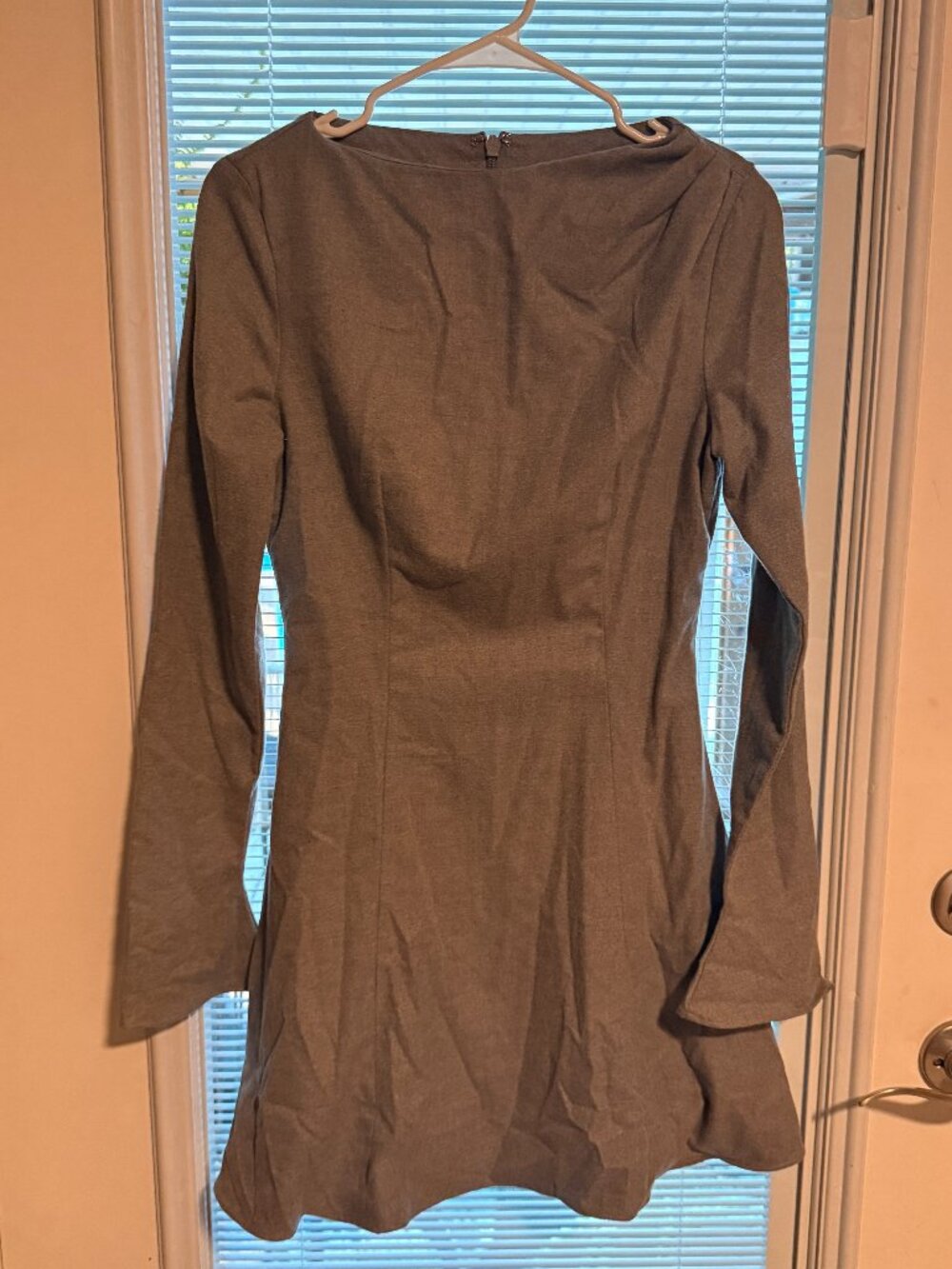 House of CB Grey Long Sleeve Mini Dress